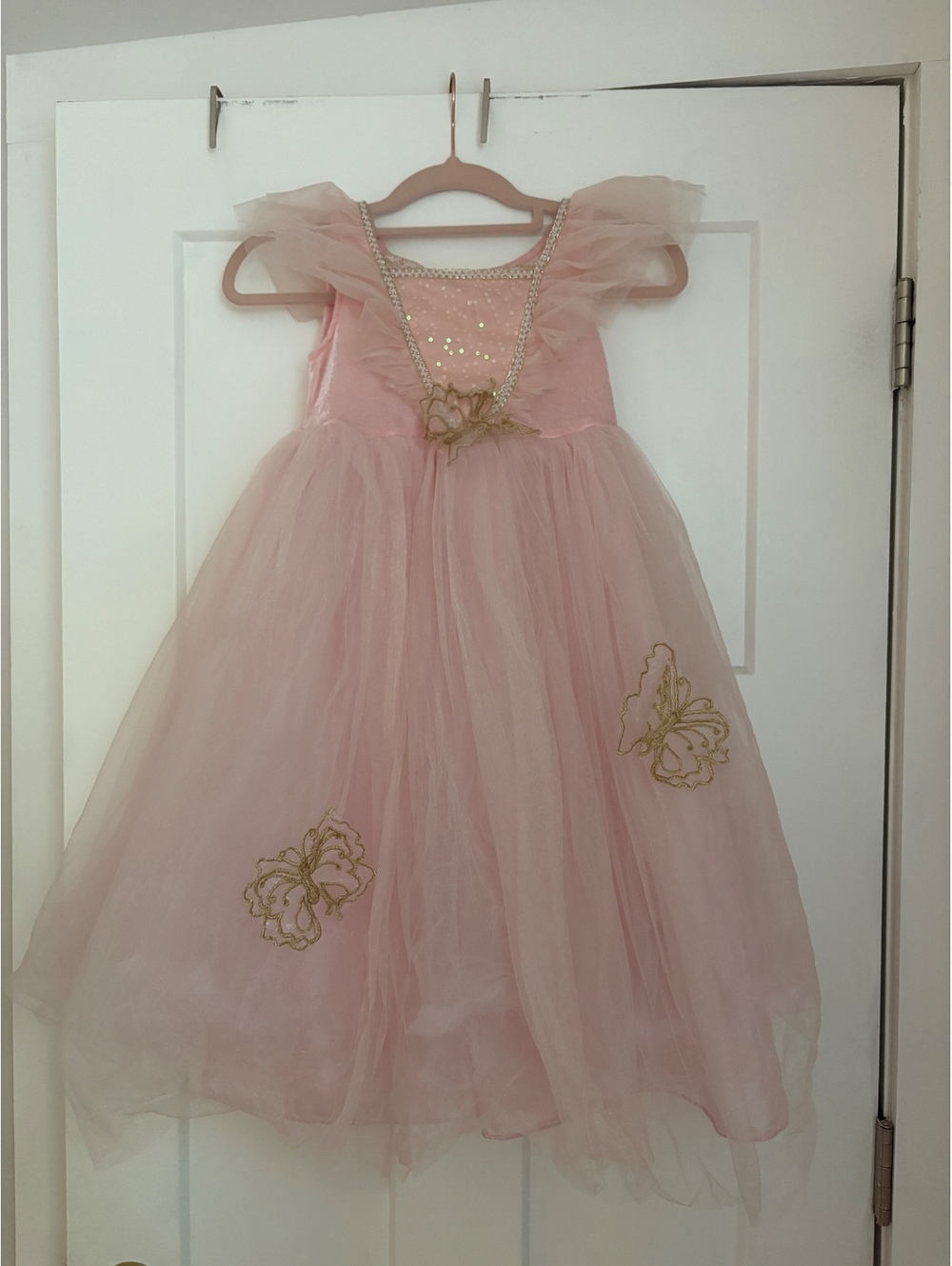 Pink Tulle Butterfly Girls' Dress up gown Size 6